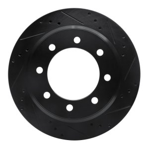 Ford E-150 Brake Rotor (1) - Rear Right - R1 Concepts - Drilled & Slotted - Black - `08-`25